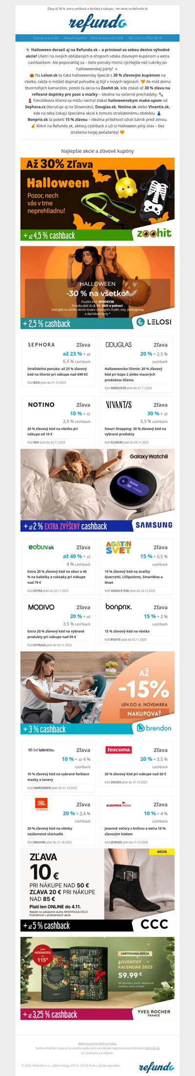 Strašidelne výhodný Halloween s Refundo!