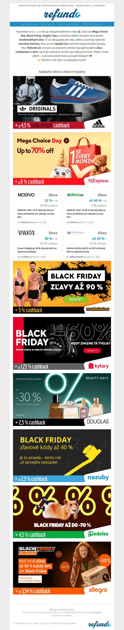 Zľavy, cashback a darčeky? November to istí!