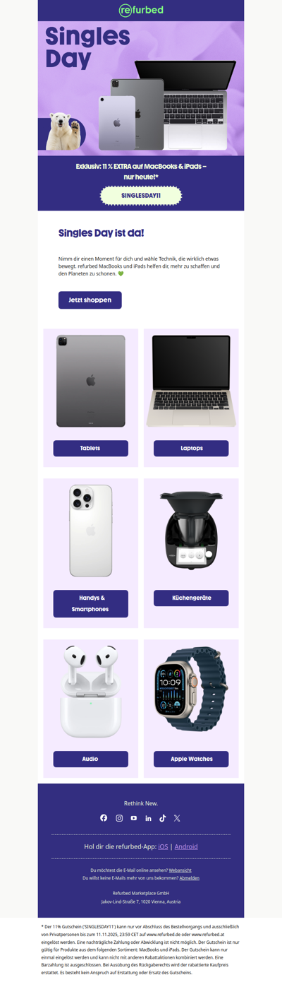 Es ist der 11.11: Happy Singles Day!