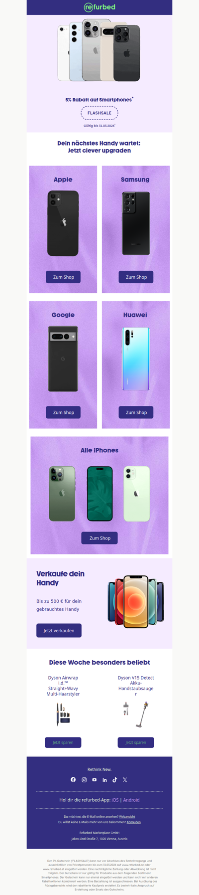 Letzte Chance: 5% auf Smartphones