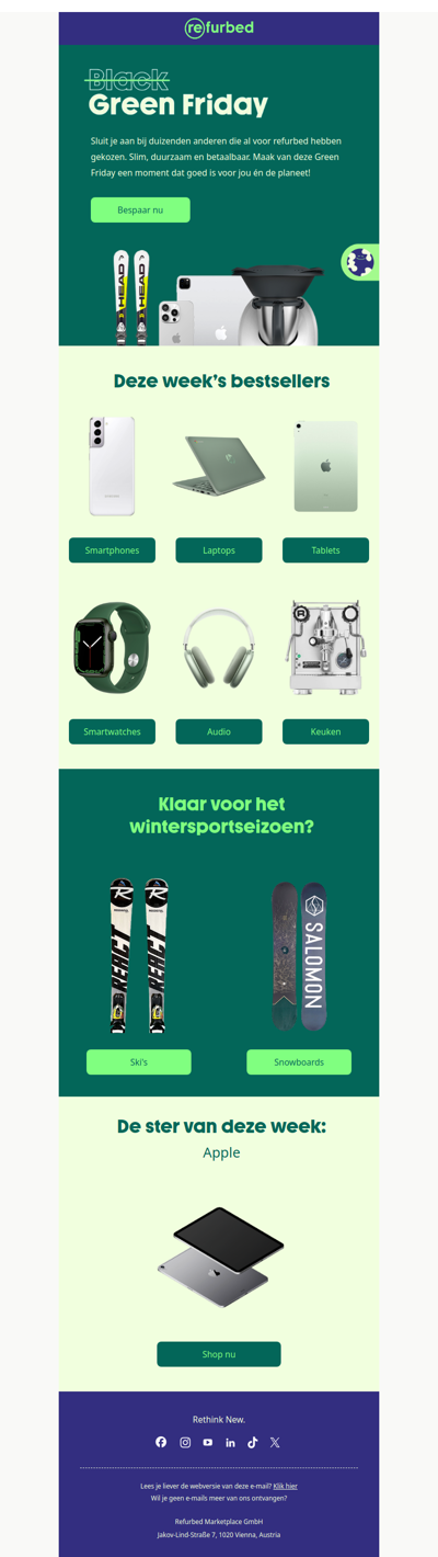 Kies refurbished deze Green Friday!