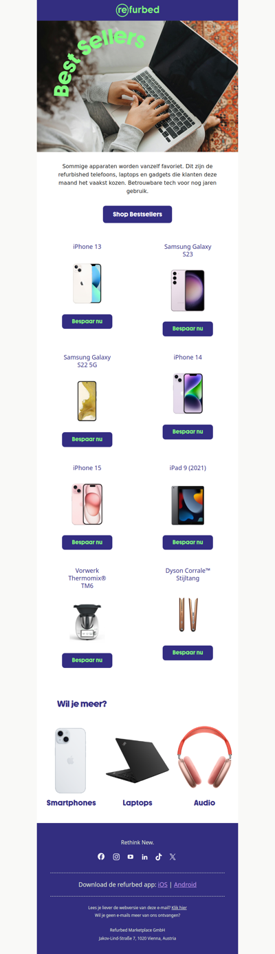 Maarts meest geliefde apparaten