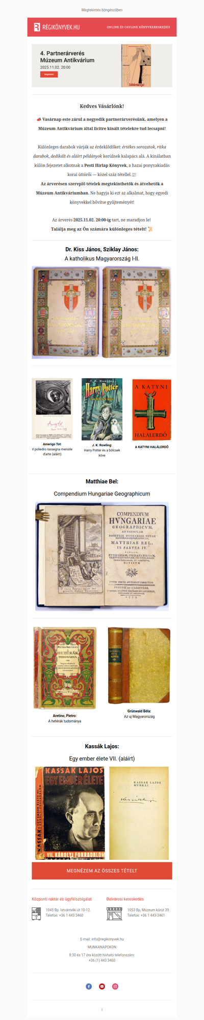 Vasárnap este zárul a 4. Partnerárverésünk! 📚🔨