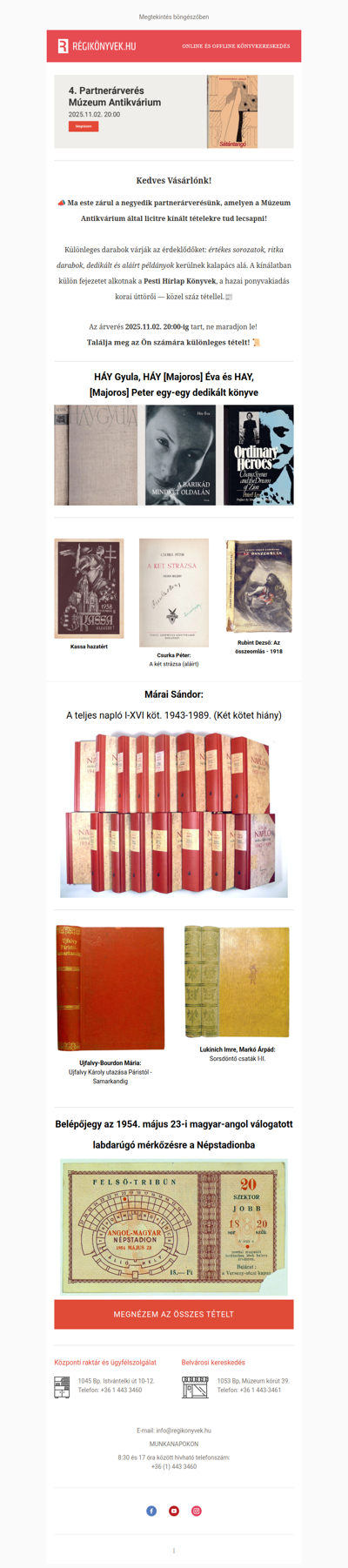 MA ESTE zárul a 4. Partnerárverésünk! 📚