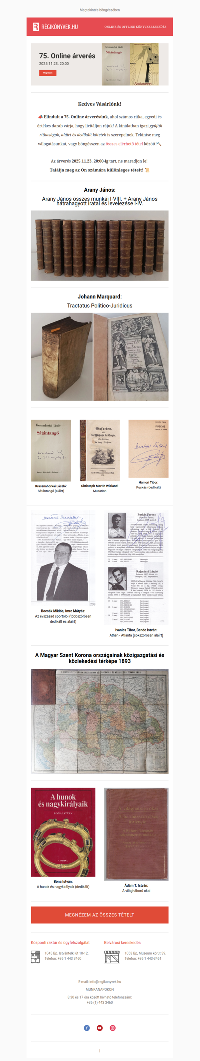 Elindult a 75. Online árverésünk!🔨