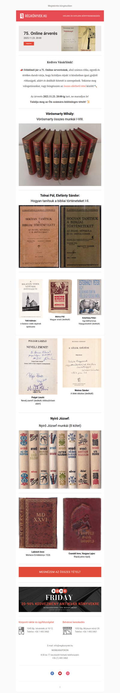 75. Online árverésünk vasárnap zárul!🔨