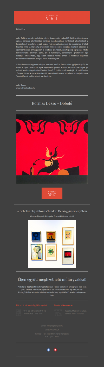 Kedvenc képem a VASÁRNAP ESTE záródó árverésen