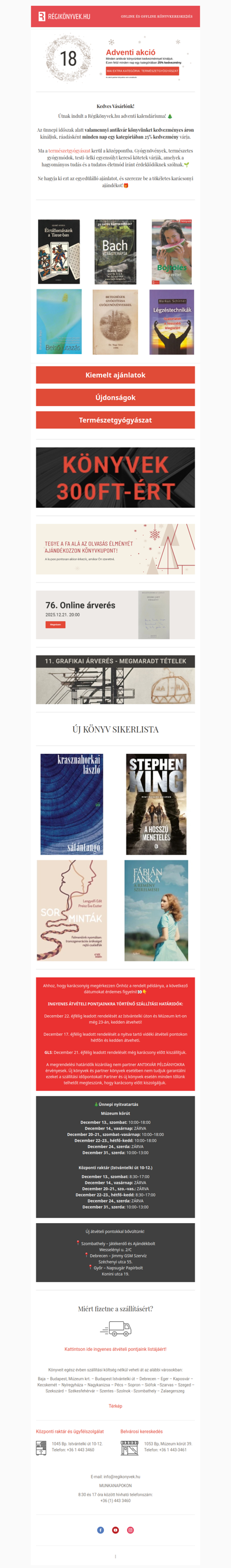 🎄Adventi akció  🚚 Csomagja még odaér a fa alá