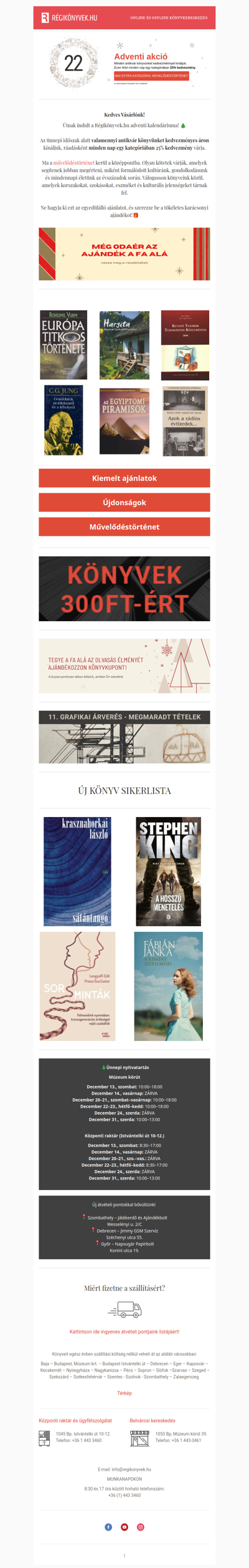 Művelődéstörténet témakörben 25% kedvezmény🎄