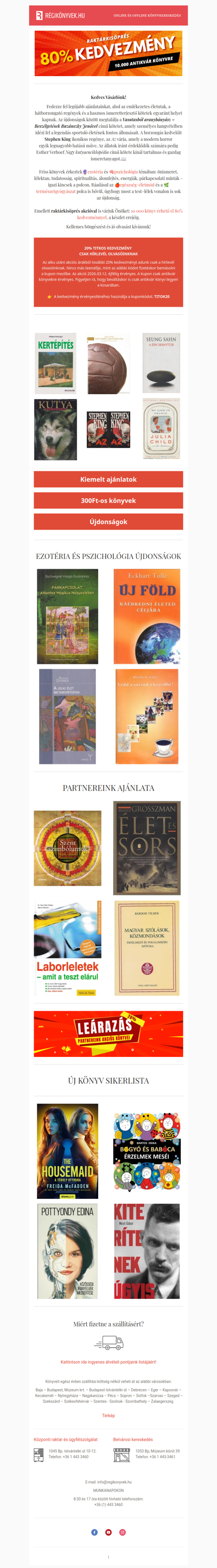 👀 Izgalmas történetek – extra TITKOS KEDVEZMÉNNYEL MA ÉJFÉLIG!