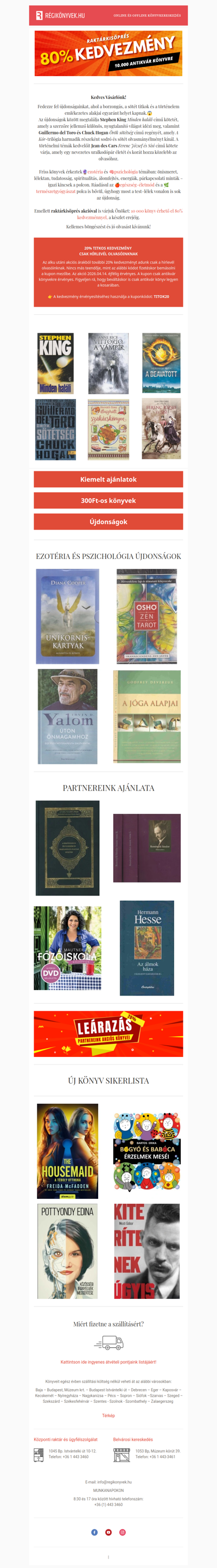 🕯️ Sötét titkok és nagy történetek - Titkos kupon CSAK MA ÉJFÉLIG!