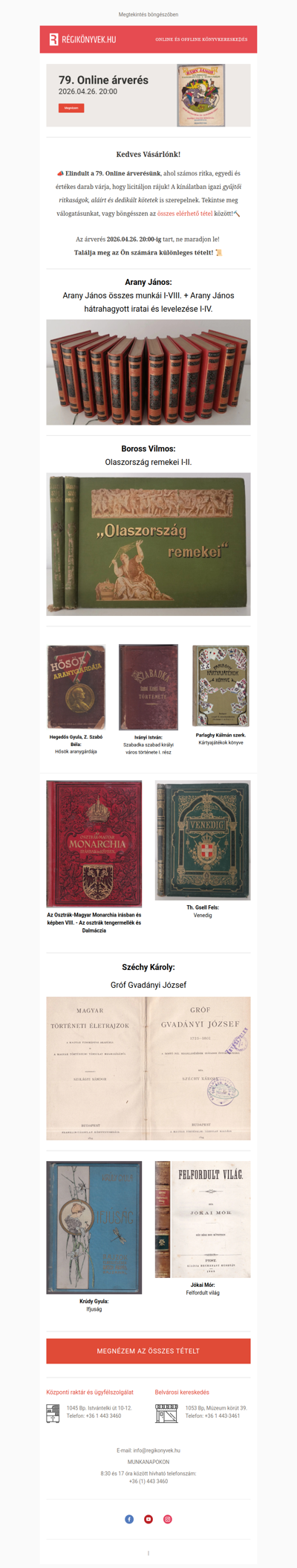 Elindult a 79. Online árverésünk!🔨