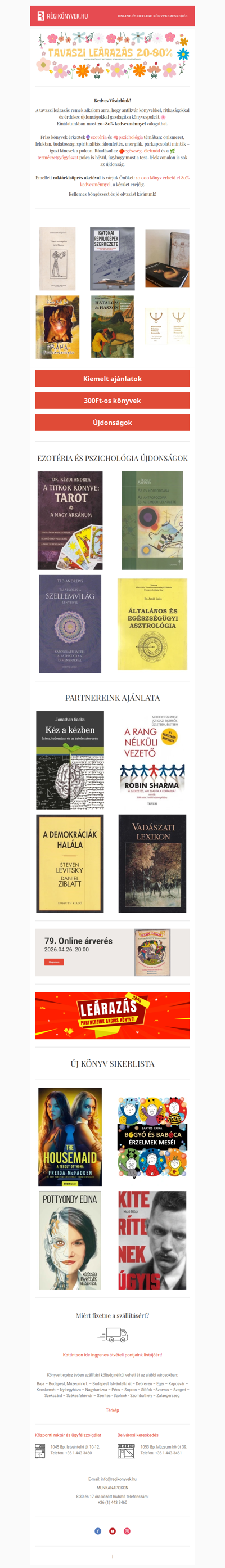 🌸 Tavaszi akciók: 20–80% kedvezménnyel!