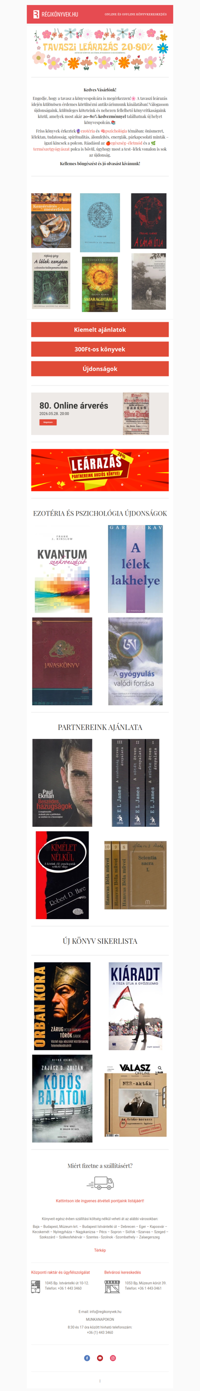 Ne hagyja ki a tavaszi leárazást – válogasson 20-80% kedvezménnyel🌸