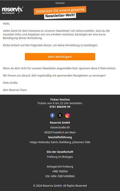 Fast geschafft! Bitte bestätigen Sie Ihre E-Mail-Adresse, um keine spannenden Highlights mehr zu verpassen!