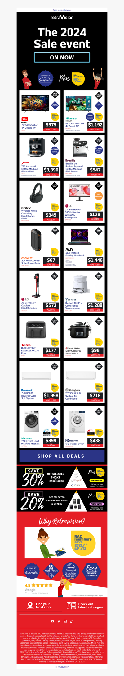 Save $510 On Robotic Vacuums, Save $400 On Coffee Machines And Much More!