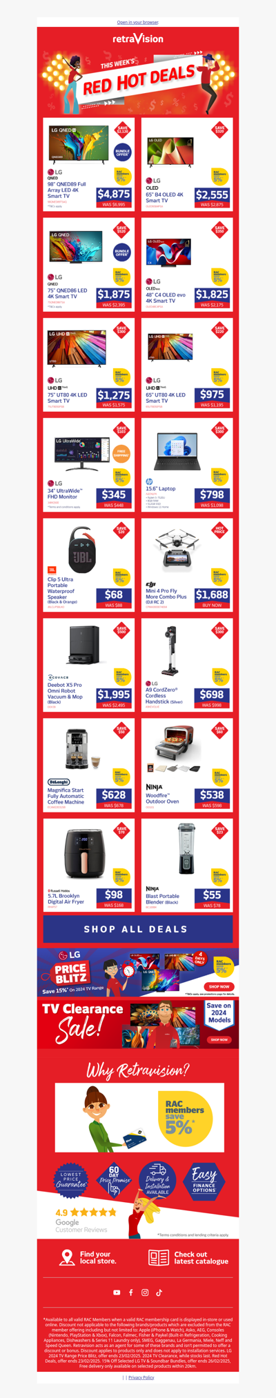 Save $520 On TVs, Save $300 On Laptops And Much More!