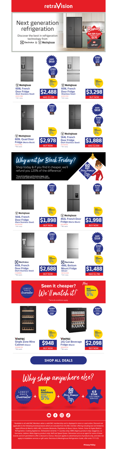 OUT NOW: Discover the latest refrigeration from Electrolux & Westinghouse