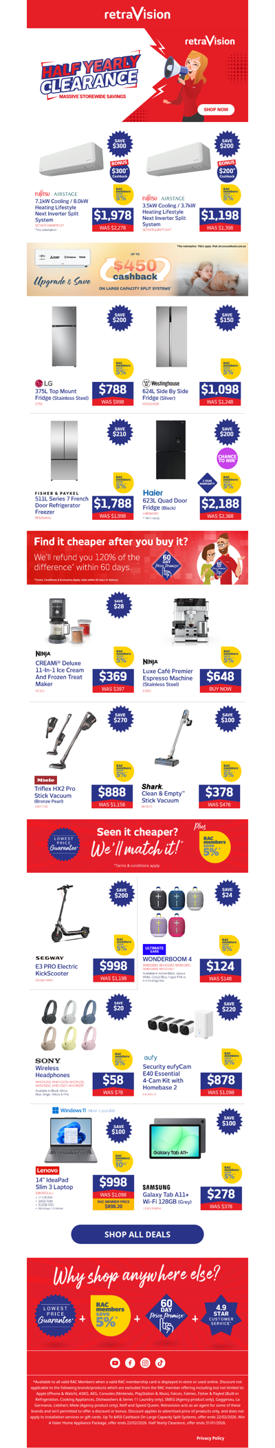 🔥 Don’t miss out: Hot deals on air cons, fridges, small appliances & more!