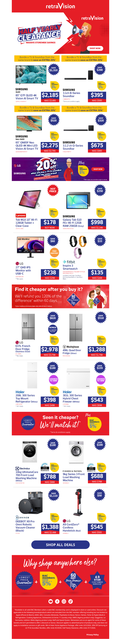 Half Yearly Clearance: Don’t miss out on amazing savings! ⏰