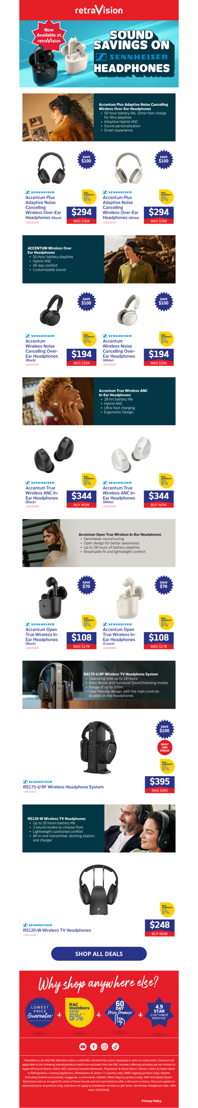 🎧 Experience Sennheiser: Now available at Retravision!