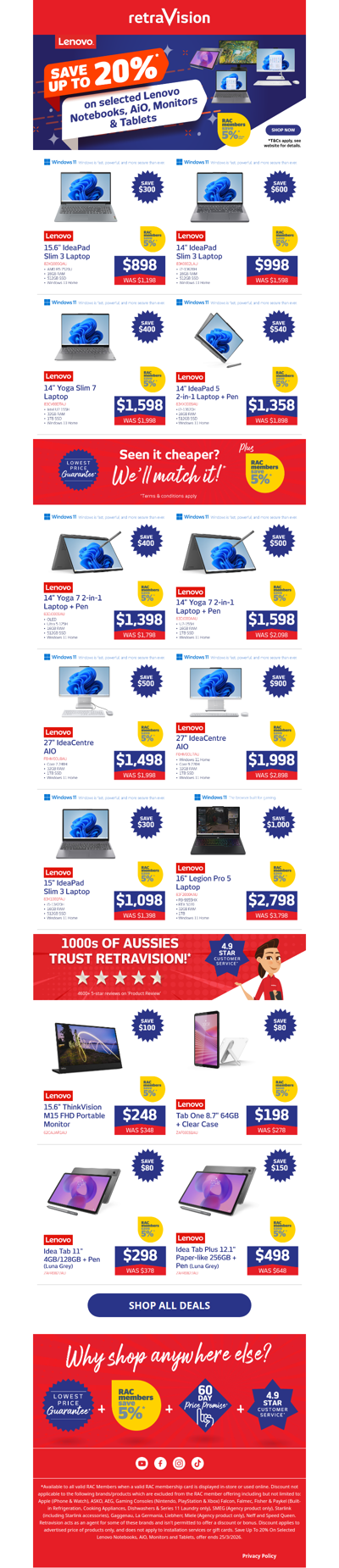 🖥️ Upgrade your tech: Save up to 20% on Lenovo!