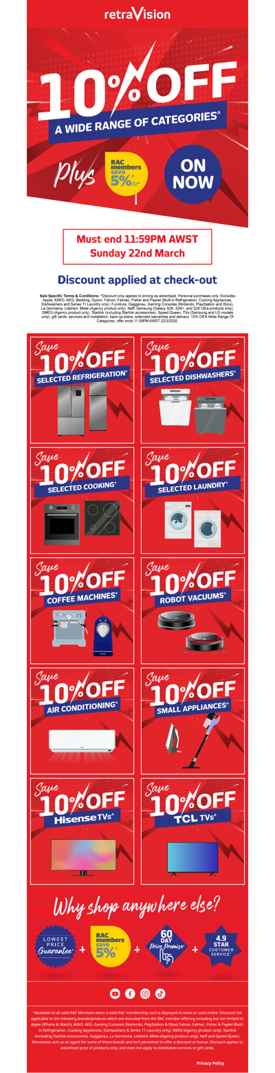 🎉 Don't miss out: Enjoy 10% off selected categories for the next four days!