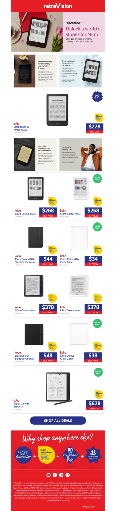 📚 Save $20 on the Kobo Clara BW eReader - don’t miss out!