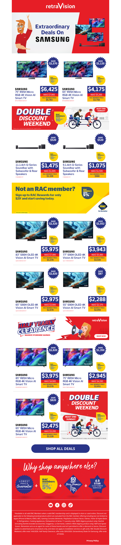 Upgrade your home entertainment with a Samsung TV & soundbar! 📺