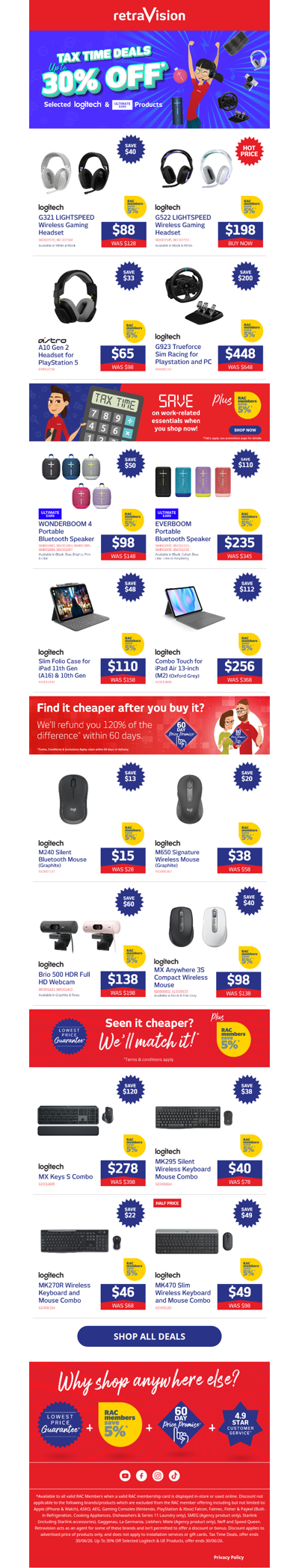 ON NOW: Save up to 30% on selected Logitech & UE Products!