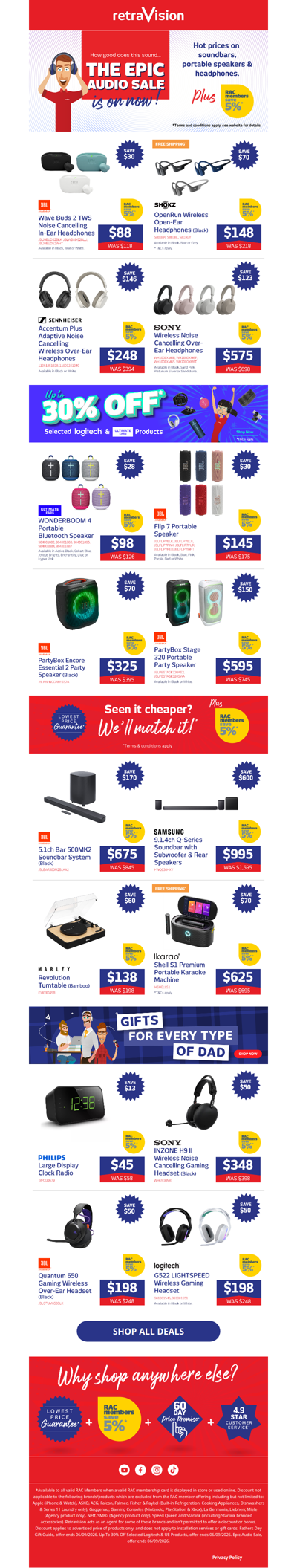 🔊 Turn up the volume on savings with our amazing audio sale!