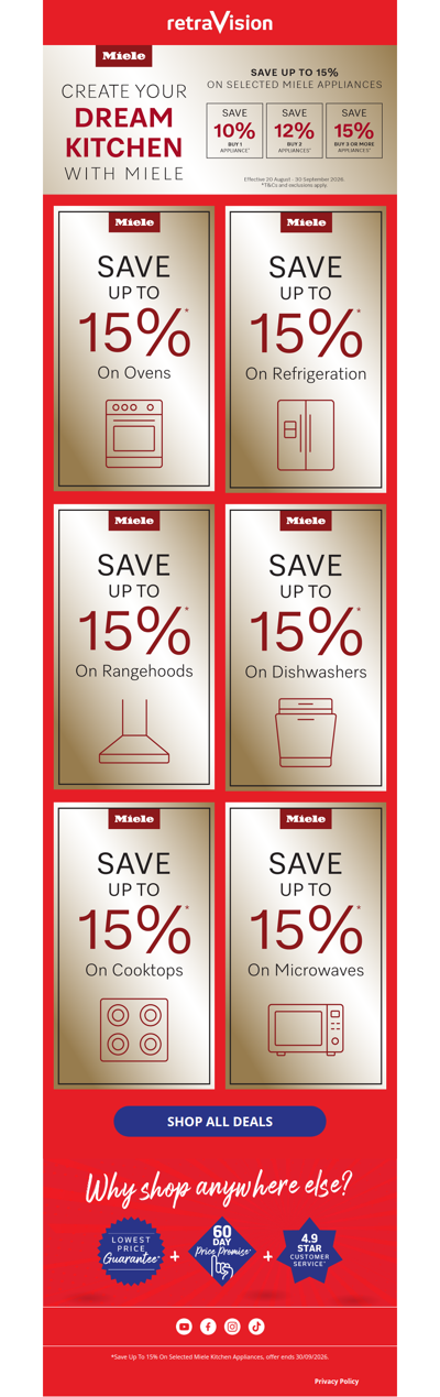 Create Your Dream Kitchen With Up To 15% Off Miele!