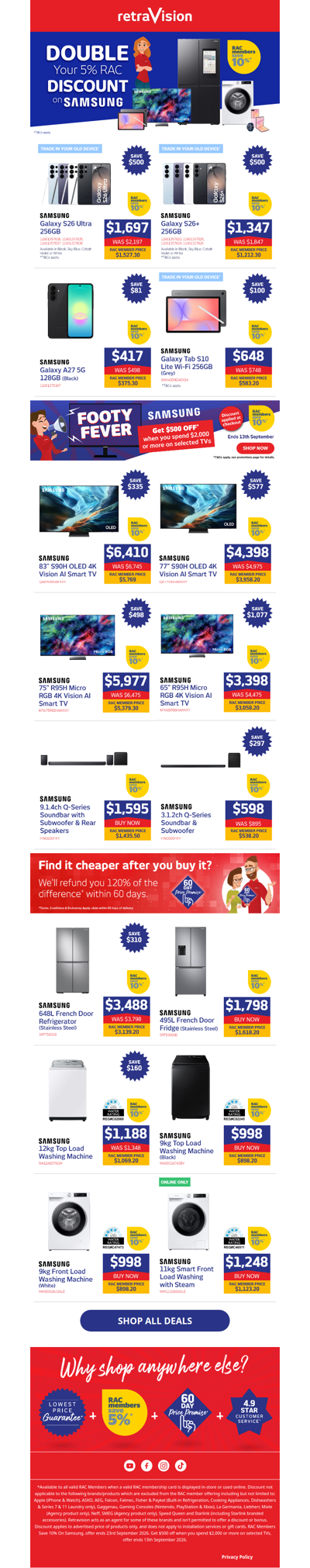 RAC Members Save 10% On Samsung!