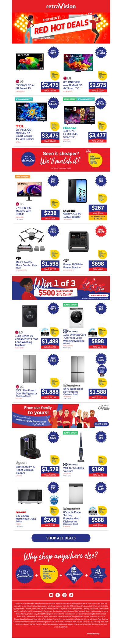Huge Savings On DJI, LG, Electrolux & More🔥