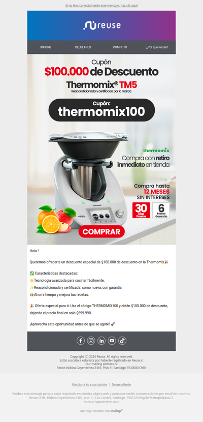 $100,000 de regalo en tu Thermomix! 💣