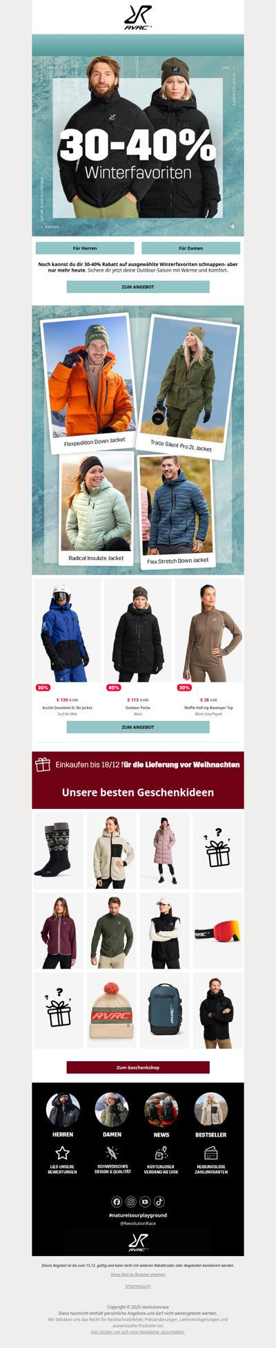 Letzte Chance! 30–40 % Rabatt auf Winterfavoriten 😉