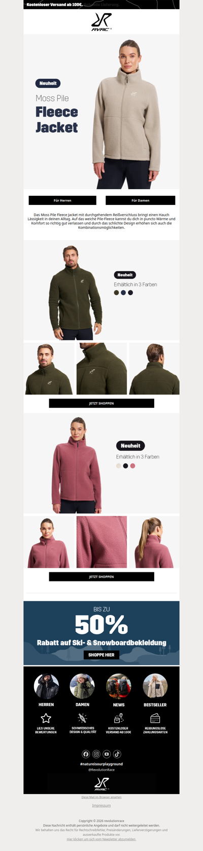 Neuheit! Moss Pile Fleece Jacket