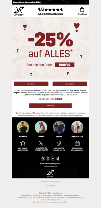 25% RABATT AUF ALLES* ❤️