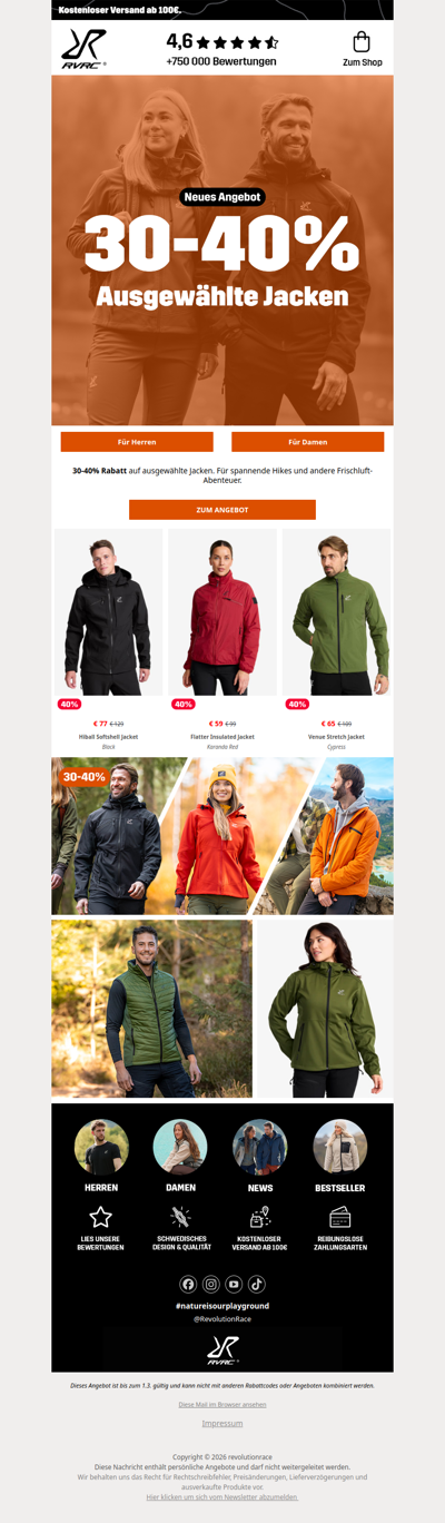 NEUER DEAL: 30-40% auf ausgewählte Jacken ⌛️