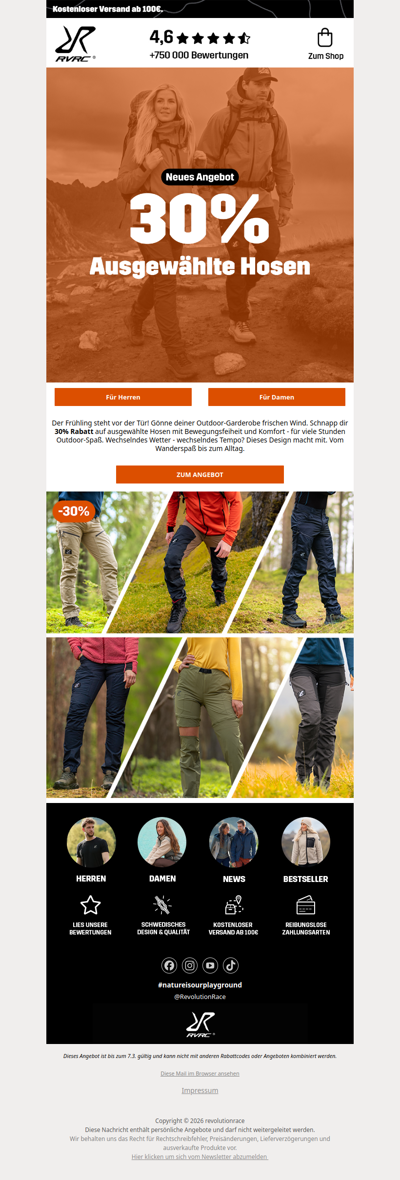 NEUER DEAL: 30% Rabatt auf ausgesuchte Hosen 😍