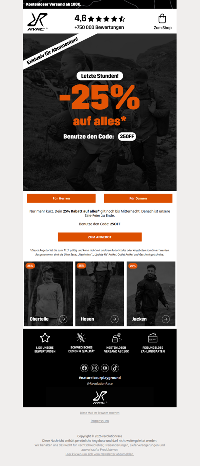 LETZTE CHANCE AUF PARTY-RABATTE! 25% auf alles* ⏰