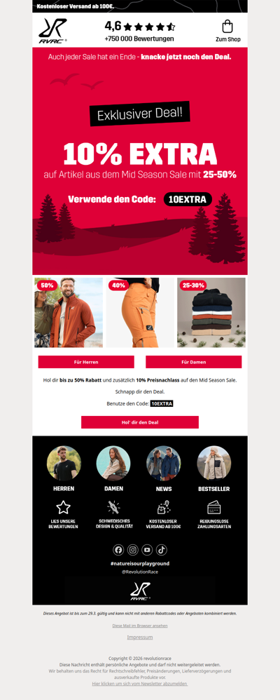 10% EXTRA Rabatt auf Sale-Artikel 💥