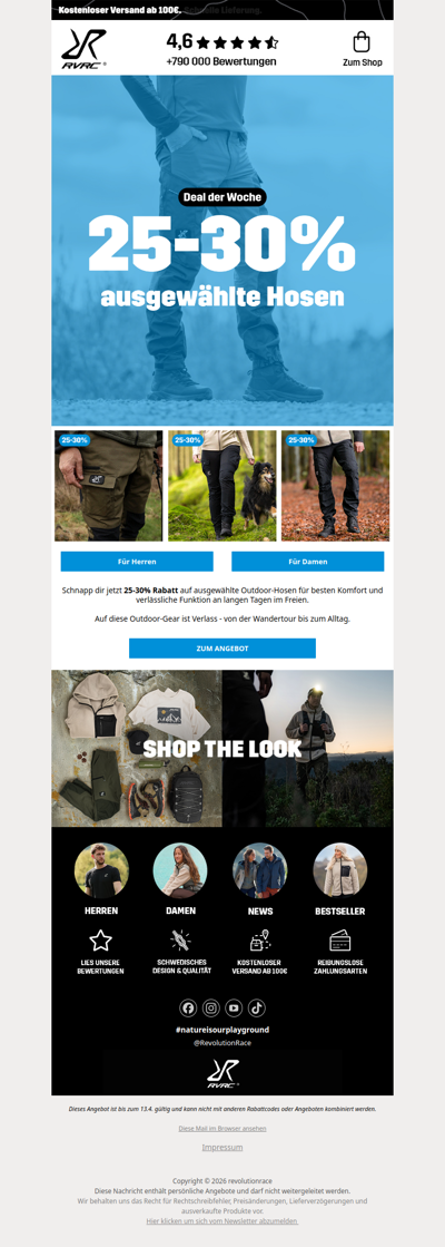 Deal der Woche - 25-30% Rabatt auf ausgewählte Hosen 🤩