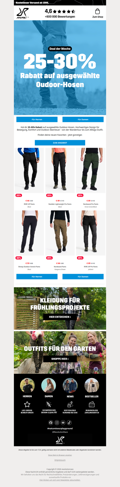 Es ist Rabattzeit: Spare 25-30% bei ausgewählten Hosen👈