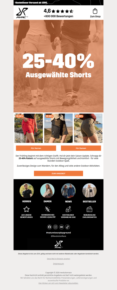 25-40% Rabatt auf ausgewählte Shorts ☀️🩳