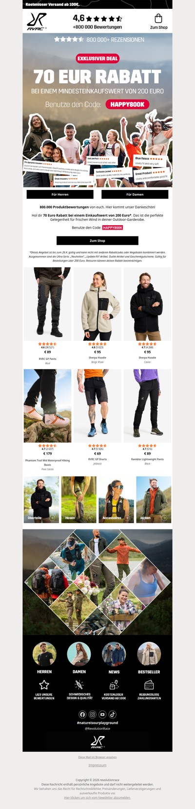 Feiere mit uns 800K Bewertungen mit erhalte 70 Euro Rabatt 💥