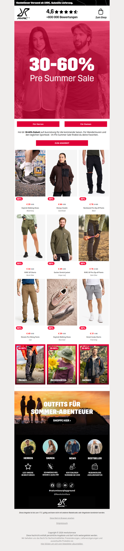 Noch ist Zeit: 60% Rabatt auf hochwertige Outdoor-Gear 🥾