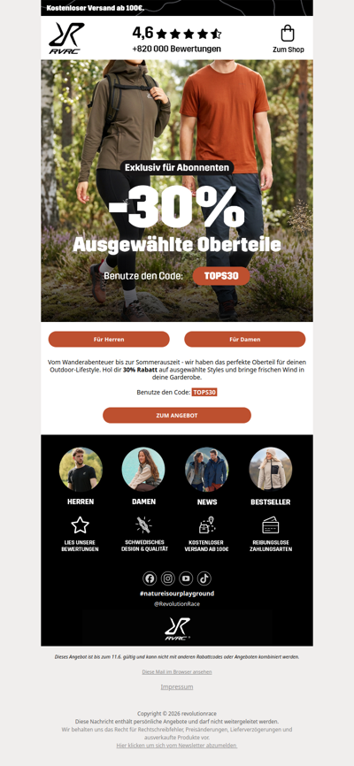 30% Rabatt auf ausgesuchte Oberteile 🤩