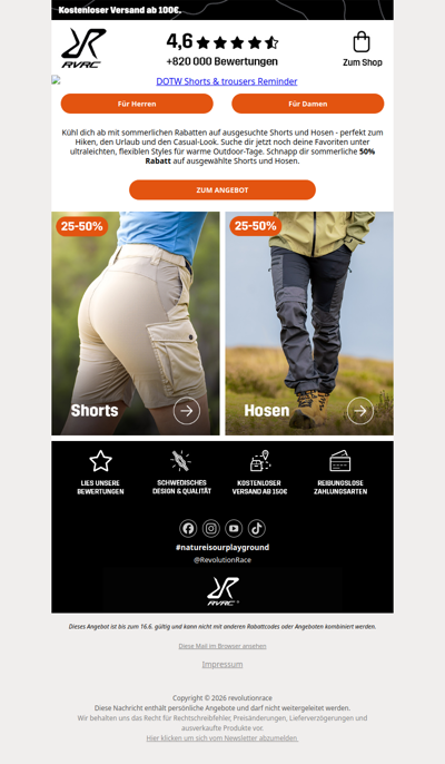 Letzte Chance: Bis zu 50% Rabatt auf Shorts ⏳.