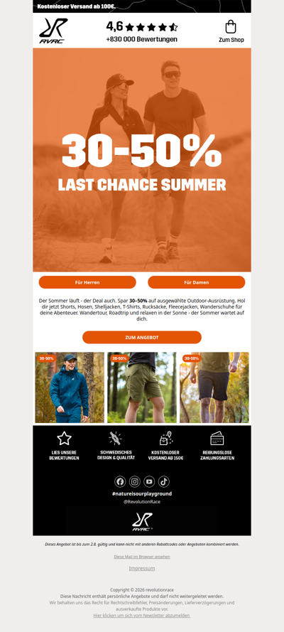 Last Chance Summer: 30–50% Rabatt ☀️
